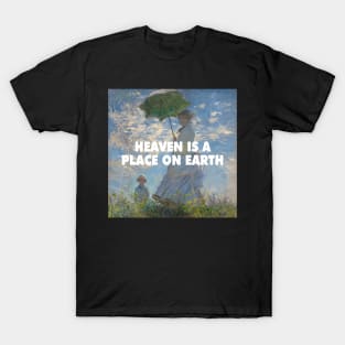 Woman with a Parasol in Heaven Sticker T-Shirt